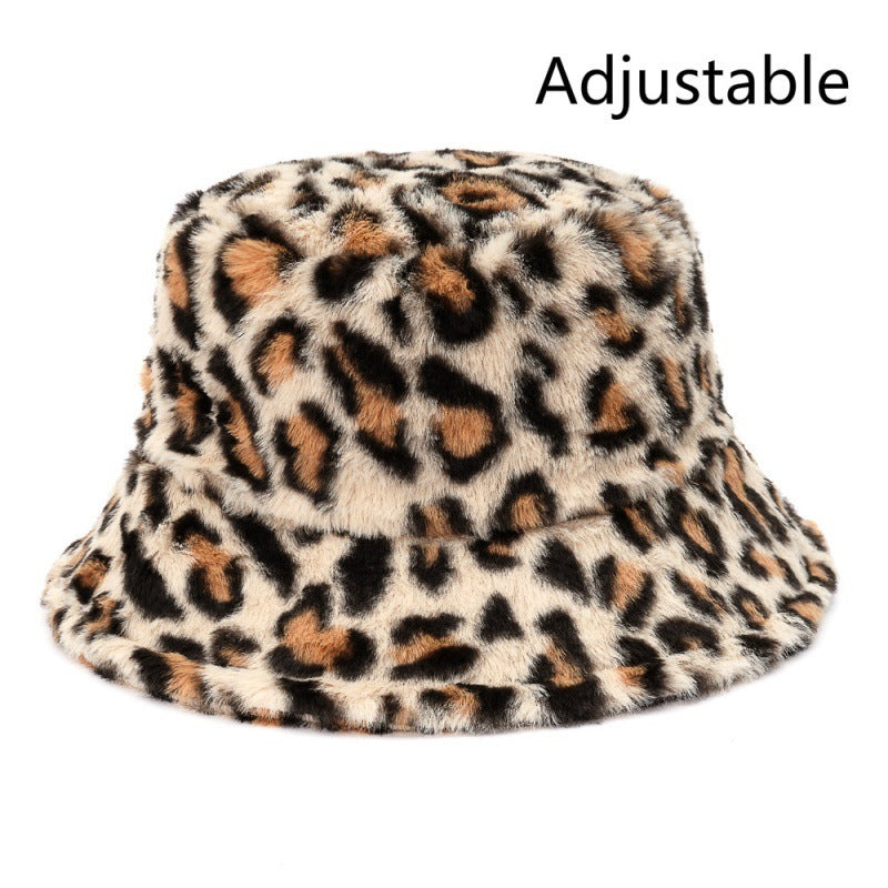 Cow Pattern Female Print Korean Fashion Plush Hat